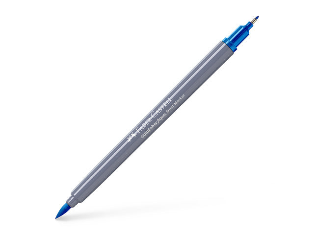 Duo aquarelmarker Faber-Castell Goldfaber 449 azuurblauw