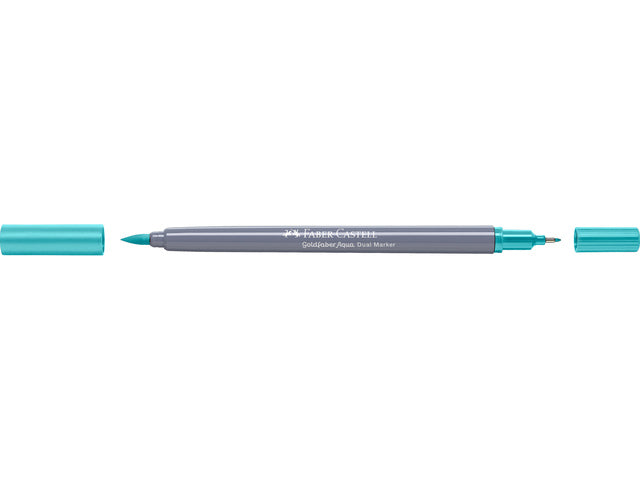 Duo aquarelmarker Faber-Castell Goldfaber 356 licht kobaltgroen