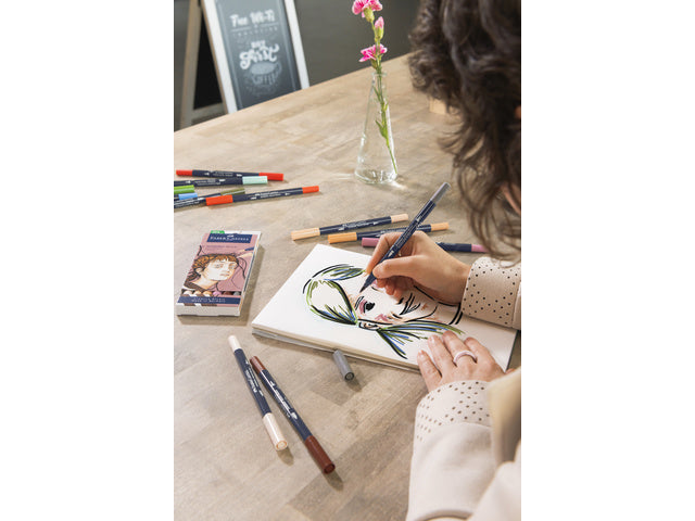 Sketchmarker Faber-Castell Goldfaber etui 6 stuks Portrait op alcoholbasis
