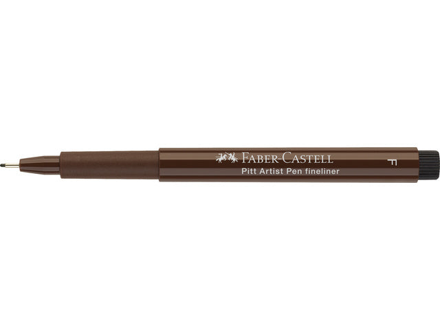 Tekenstift Faber-Castell Pitt Artist Pen F donker sepia