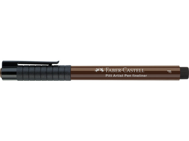 Tekenstift Faber-Castell Pitt Artist Pen F donker sepia