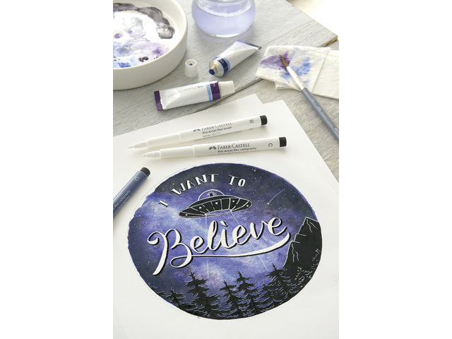 Kalligrafiepen Faber-Castell Pitt C 101 wit