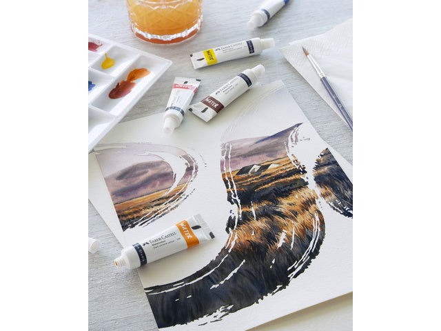 Waterverf Faber-Castell 12 stuks assorti kleuren