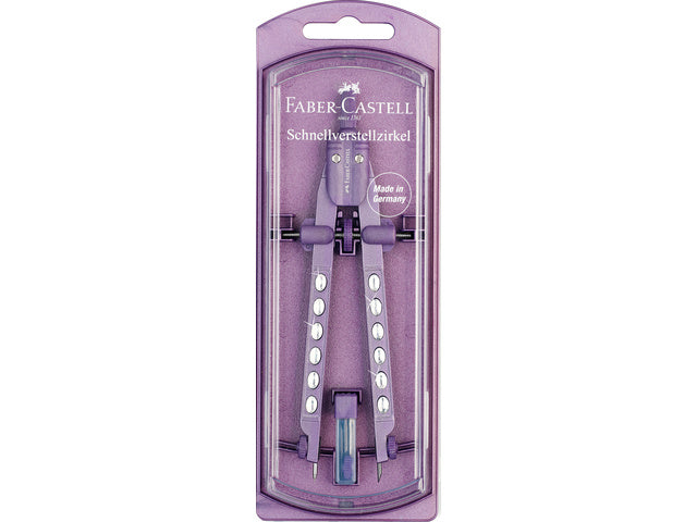 Snelverstelpasser Faber-Castell Factory Sparkle assorti ocean, violet, rose metallic