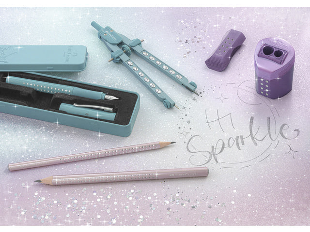 Snelverstelpasser Faber-Castell Factory Sparkle assorti ocean, violet, rose metallic