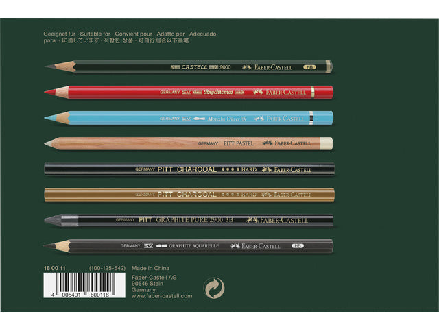 Bewaarblik Faber-Castell geschikt voor 36 potloden. Voorzien van 3 inleg trays.