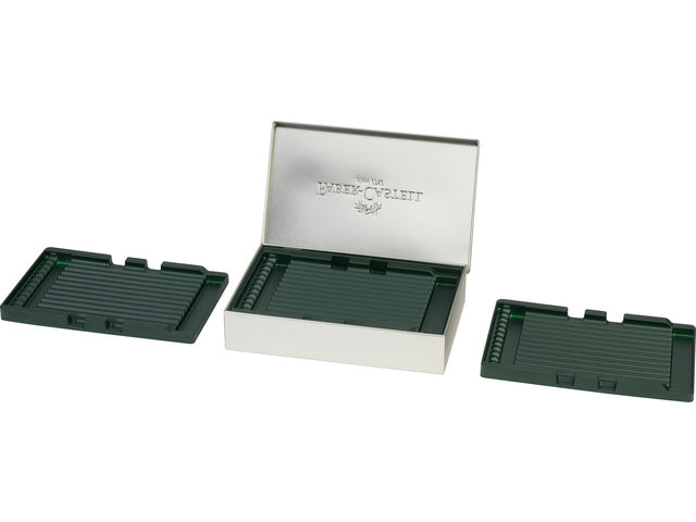 Bewaarblik Faber-Castell geschikt für 36 Potloden. Vorrätig an 3 Einlegeschalen.