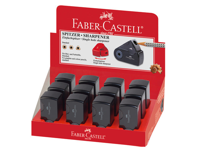 puntenslijper Faber-Castell "Sleeve" Mini enkel zwart