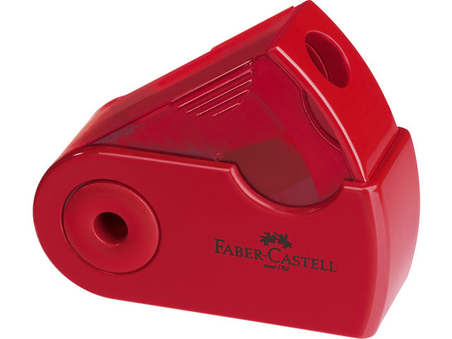 puntenslijper Faber-Castell "Sleeve" Mini enkel rood/blauw