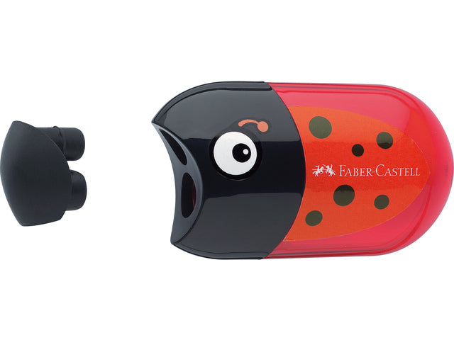 puntenslijper en gum Faber-Castell diermotieven 18 stuks