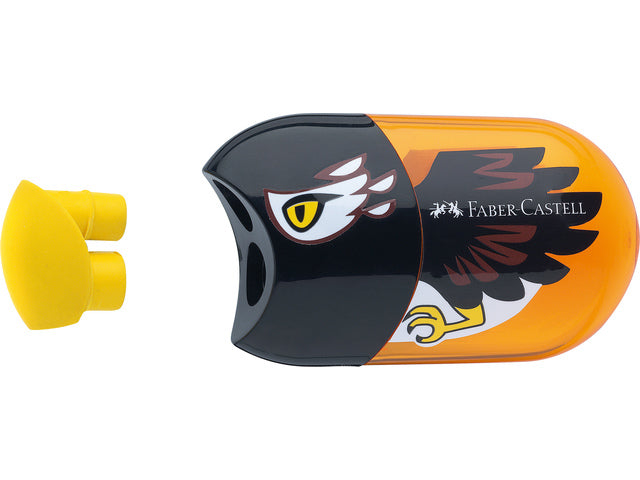 puntenslijper en gum Faber-Castell diermotieven 18 stuks