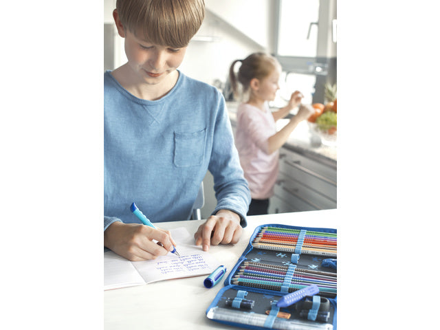 inktpatronen Faber-Castell blauw doosje a 6 stuks