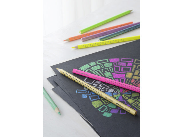 kleurset Faber-Castell GRIP pastel, neon en metallic 12 stuks