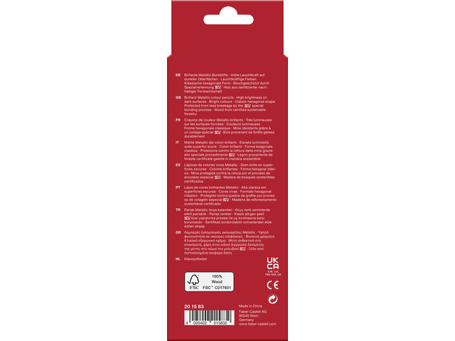 kleurset Faber-Castell metallic kleuren