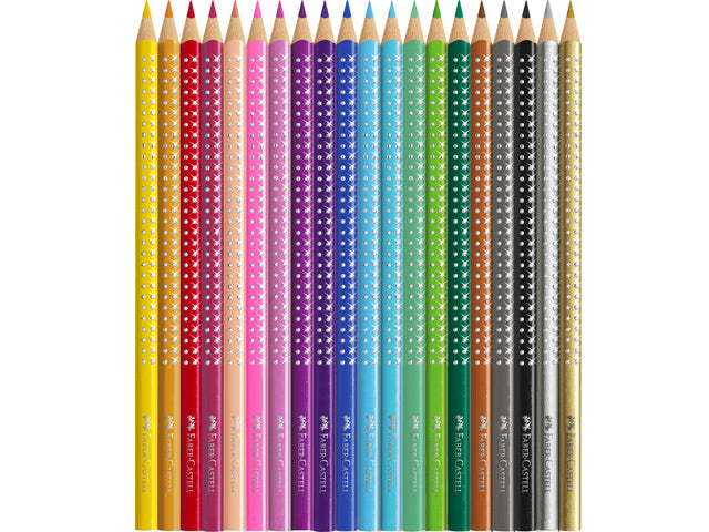 Sparkle set Faber-Castell 20x kleurpotloden en 1x mini puntenslijper