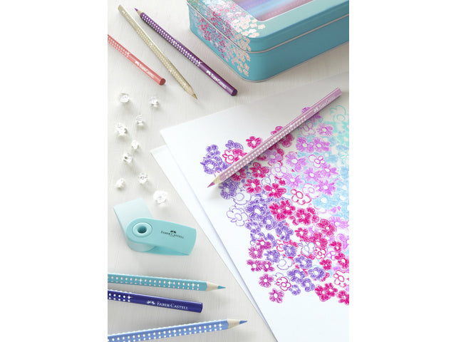 Sparkle set Faber-Castell 20x kleurpotloden en 1x mini puntenslijper
