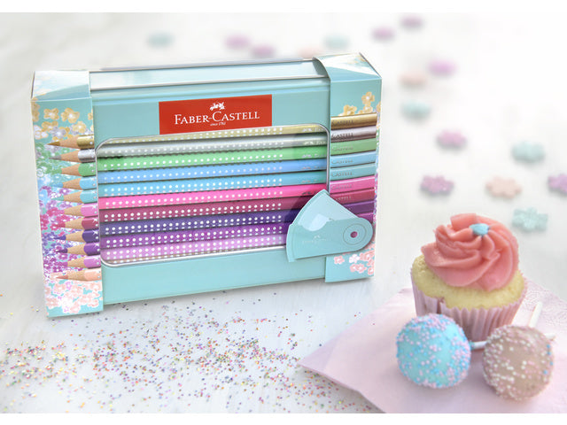 Sparkle set Faber-Castell 20x kleurpotloden en 1x mini puntenslijper
