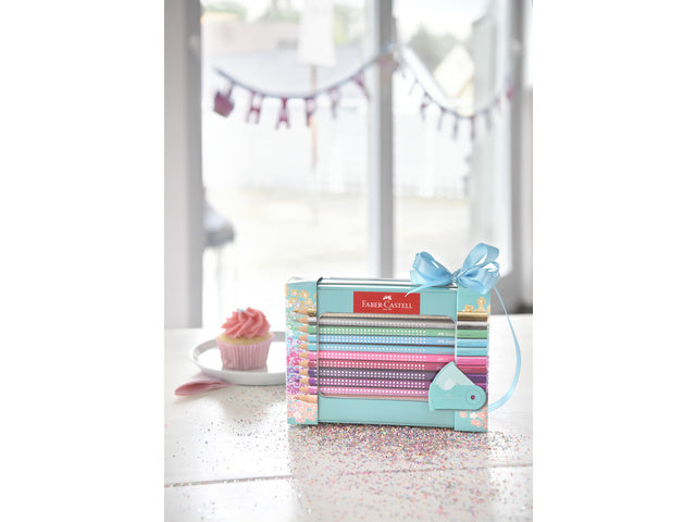 Sparkle set Faber-Castell 20x kleurpotloden en 1x mini puntenslijper