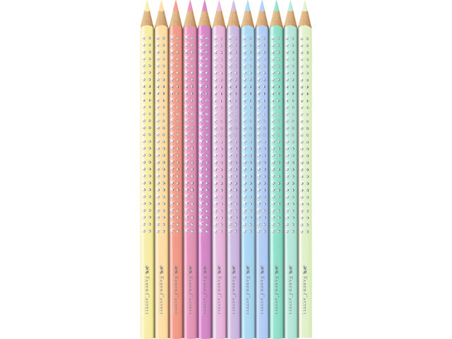 Kleurpotloden Faber-Castell Sparkle Pastell 12 Stück im Blik-Etui
