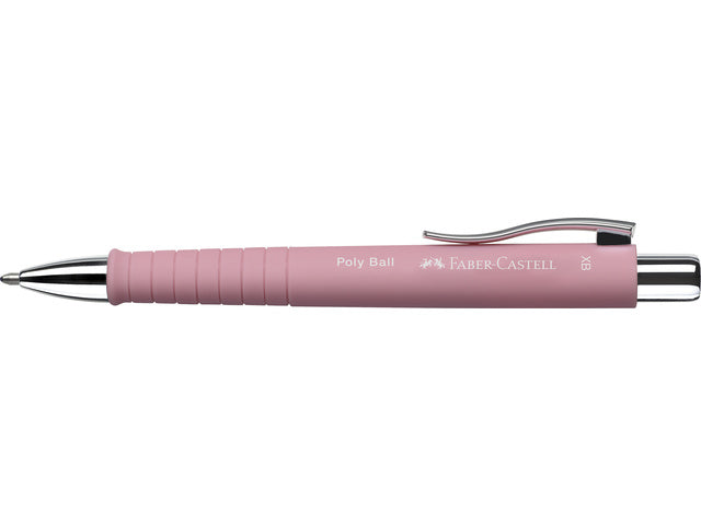 Balpen Faber-Castell Polyball XB lichtroze