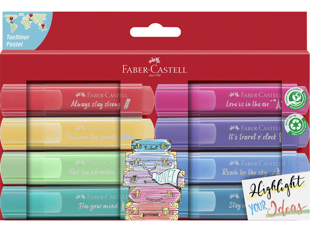 Tekstmarker Faber-Castell 46 Pastel set 8 stuks