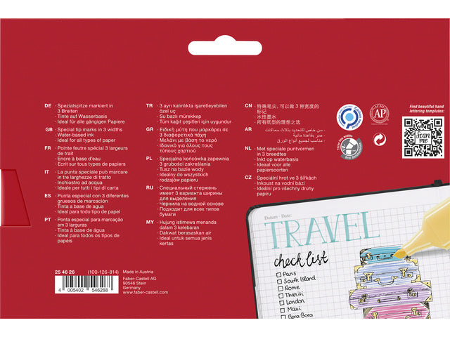 Tekstmarker Faber-Castell 46 Pastel set 8 stuks