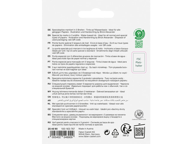Tekstmarkers Faber-Castell 46 Graffiti 4 stuks in karton etui
