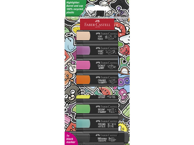 Tekstmarkers Faber-Castell 46 Graffiti 8 stuks in karton etui