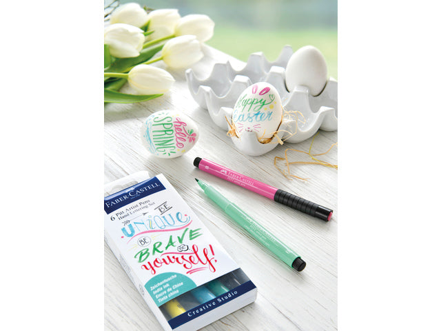 Tekenstift Faber-Castell Pitt Artist Pen handlettering I 6-teiliges Etui