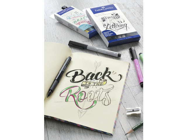 Tekenstift Faber-Castell Pitt Artist Pen handlettering 8-delig Basisetui