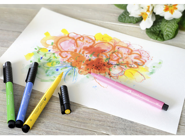 Tekenstift Faber-Castell Pitt Artist Pen Penseelset 12 stuks pastel