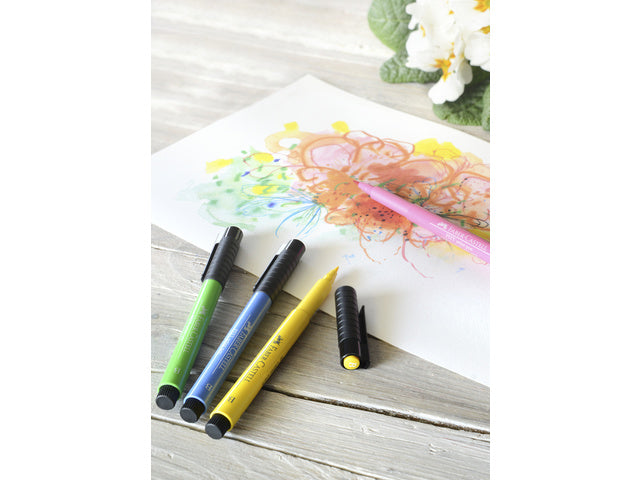 Tekenstift Faber-Castell Pitt Artist Pen Penseelset 12 stuks grijstinten