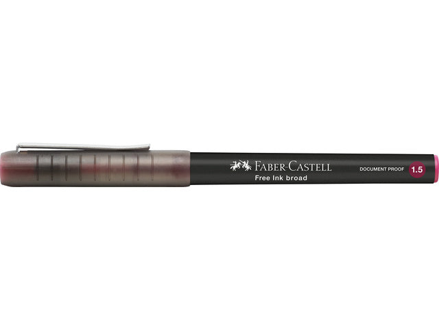 Inktroller Faber-Castell 1.5mm wijnrood