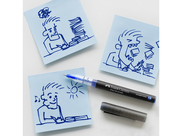 Inktroller Faber-Castell 1.5mm lichtblauw
