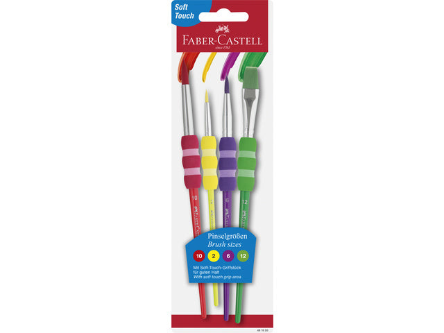 Penselenset Faber-Castell plastic 4 stuks
