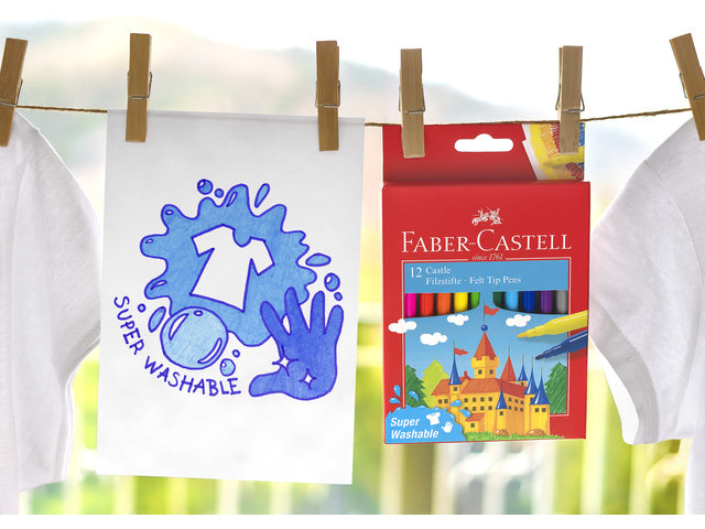 Viltstift Faber-Castell 24 stuks karton etui assorti