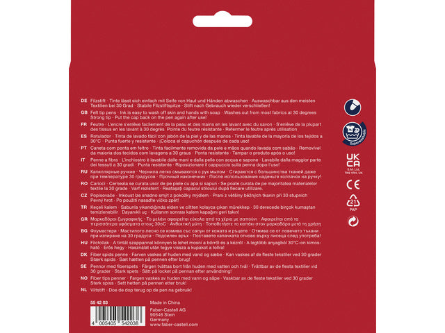 Viltstift Faber-Castell 36 stuks karton etui assorti