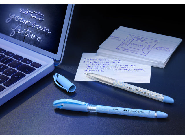 Balpen Faber-Castell K-One 0.5 blauw doos 10 stuks