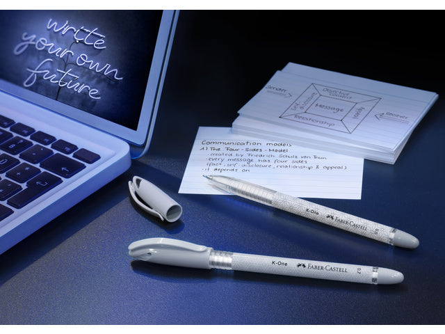 Balpen Faber-Castell K-One 0.7 zwart doos 10 stuks