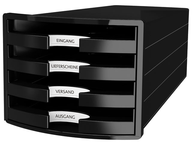 Ladekast HAN Impuls met 4 open beladen zwart