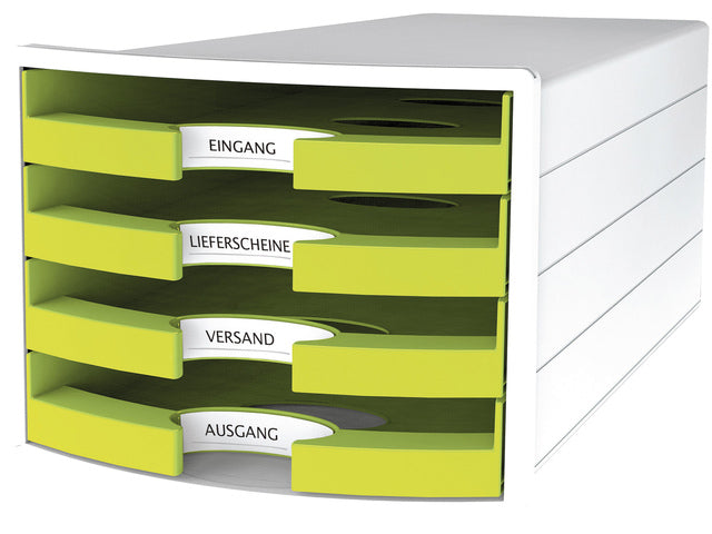 Ladekast HAN Impuls met 4 open laden geel