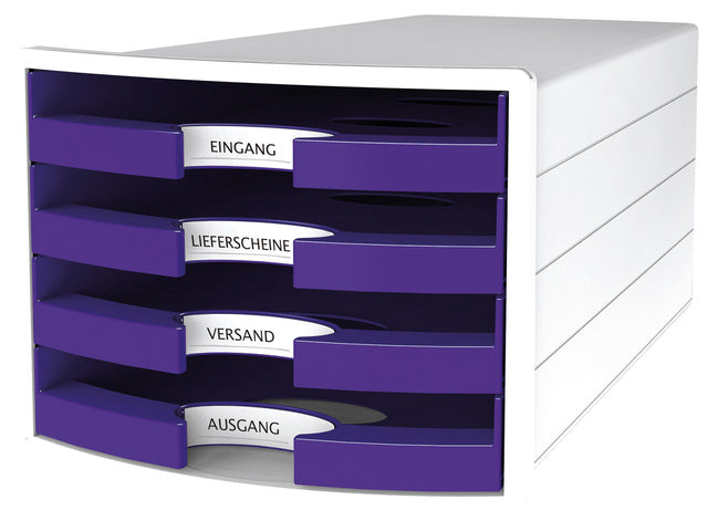 Ladekast HAN Impuls met 4 open beladen paars