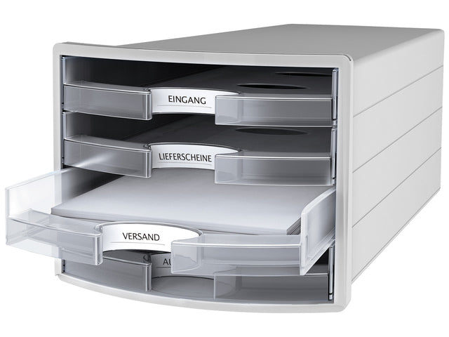 Ladekast HAN Impuls met 4 open beladen transparant