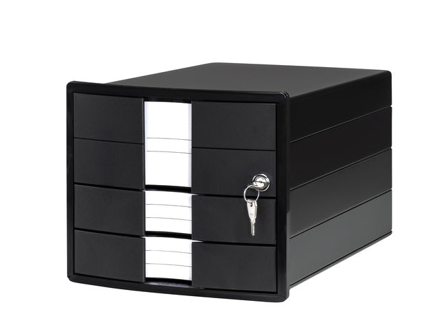 Ladekast HAN Impuls zwart 3 dichte laden, afsluitbaar en inzet