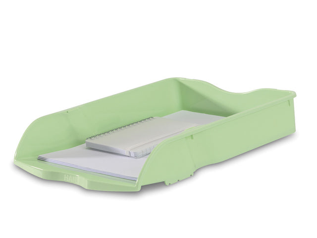 Brievenbak HAN Re-LOOP A4/C4 stapel- en nestbaar pastel groen 100% gerecycled materiaal