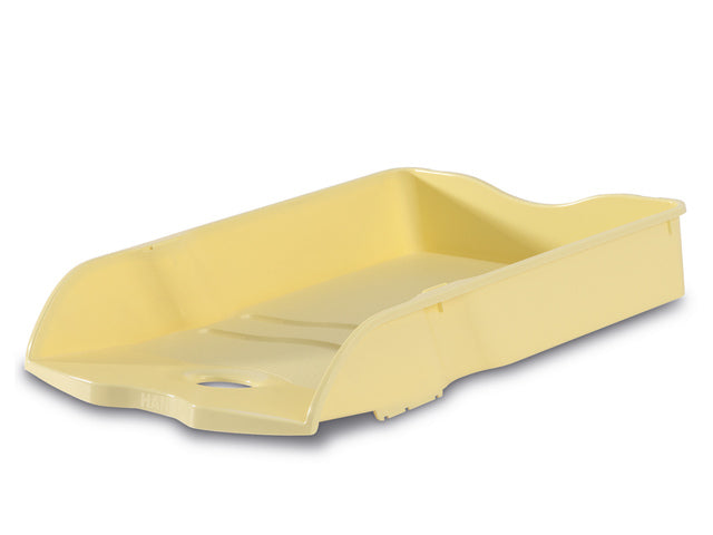 Brievenbak HAN Re-LOOP A4/C4 stapel- en nestbaar pastel geel 100% gerecycled materiaal