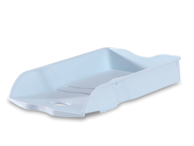 Brievenbak HAN Re-LOOP A4/C4 stapel- en nestbaar pastel blauw 100% gerecycled materiaal