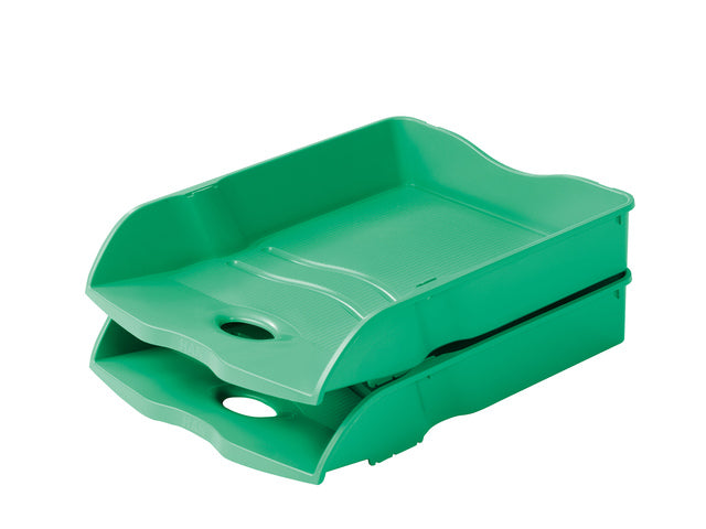 Brievenbak HAN Re-LOOP A4/C4 stapel- en nestbaar, groen 100% gerecycled materiaal