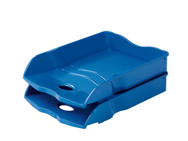 Brievenbak HAN Re-LOOP A4/C4 stapel- en nestbaar, blauw 100% gerecycled materiaal