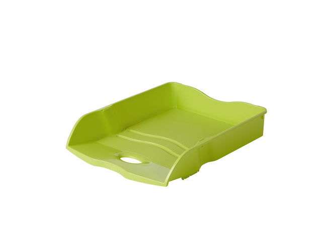 Brievenbak HAN Re-LOOP A4/C4 stapel- en nestbaar, limoen 100% gerecycled materiaal